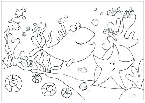 600x428 Sea World Coloring Pages The Ocean Coloring Page Coloring Page Sea