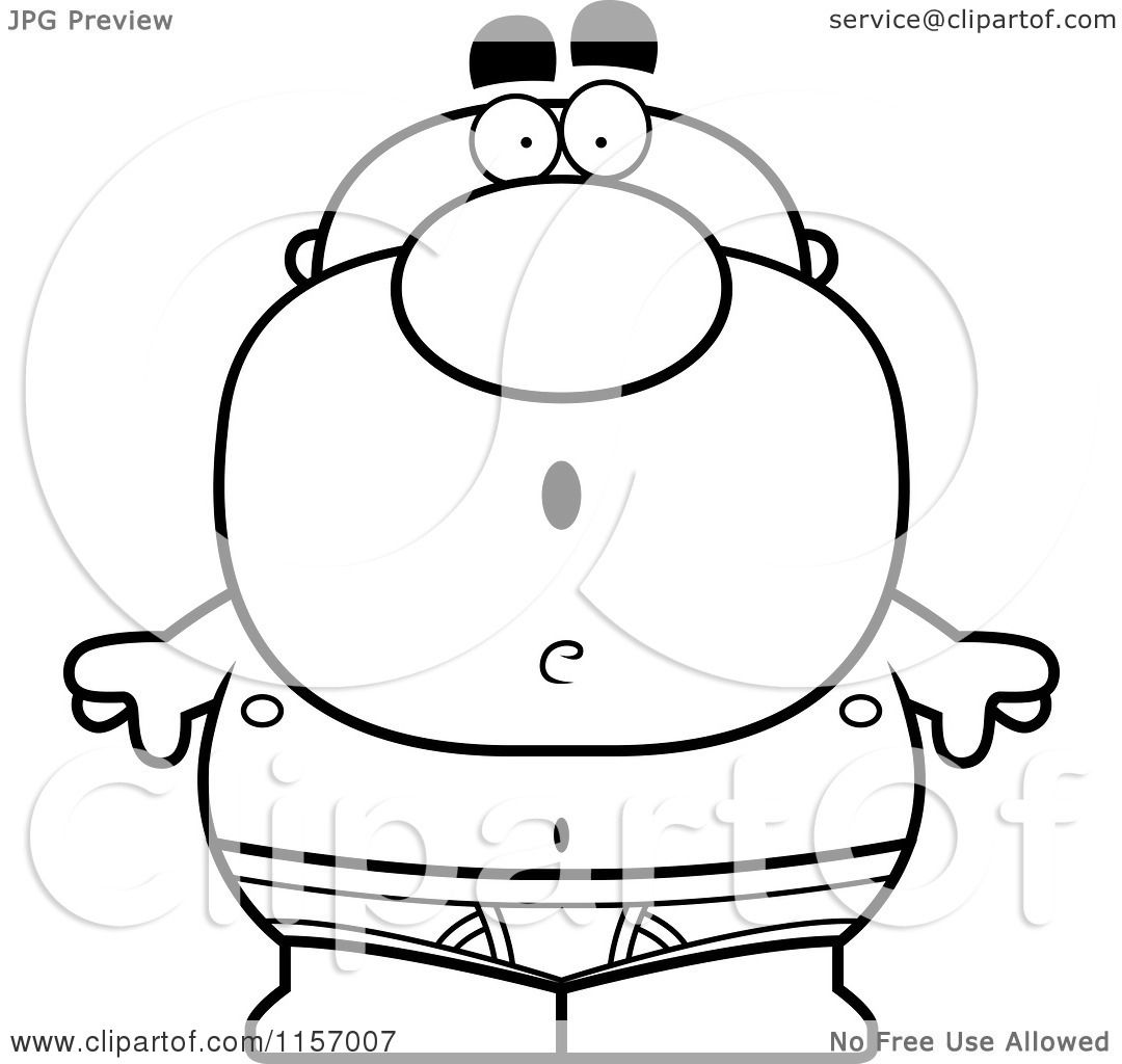 1080x1024 Cartoon Clipart Of A Black And White Man In Underwear