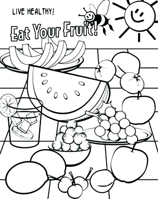 522x657 Healthy Food Coloring Page Food Coloring Pages Unhealthy Food