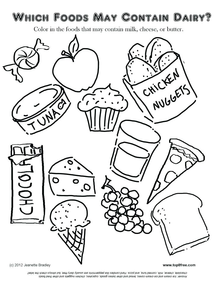 736x952 Healthy Food Coloring Pages Food Colori Pages Unhealthy Food Pages