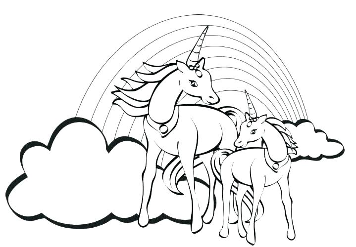 719x500 Unicorn Rainbow Coloring Pages Unicorn Rainbow Coloring Page
