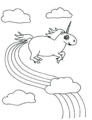 306x400 Printable Unicorn Rainbow Coloring Pages As Well As Drawn Unicorn