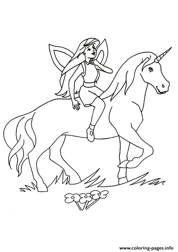 595x842 Fairy Unicorn Coloring Pages Fairy And Unicorn Unicorn Coloring