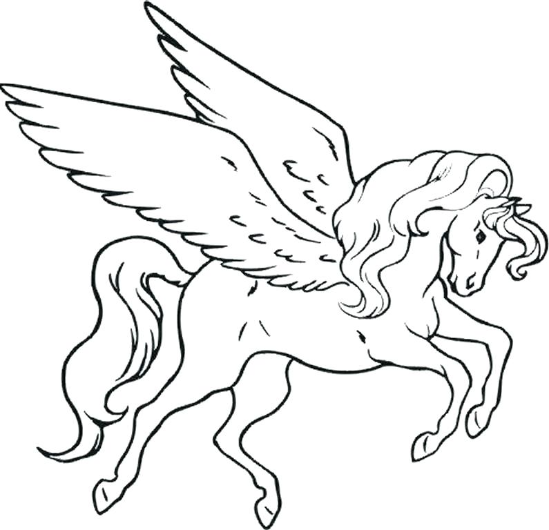 795x768 Unicorn Wings Coloring Pages Free Coloring Pages Unicorn