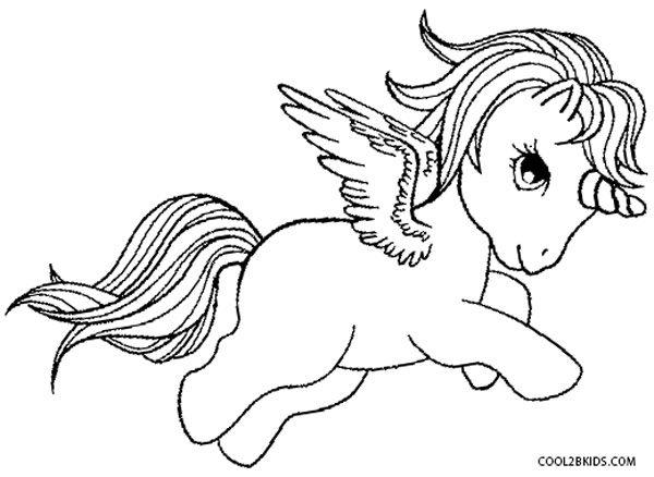 600x438 Printable Pegasus Coloring Pages For Kids Winged