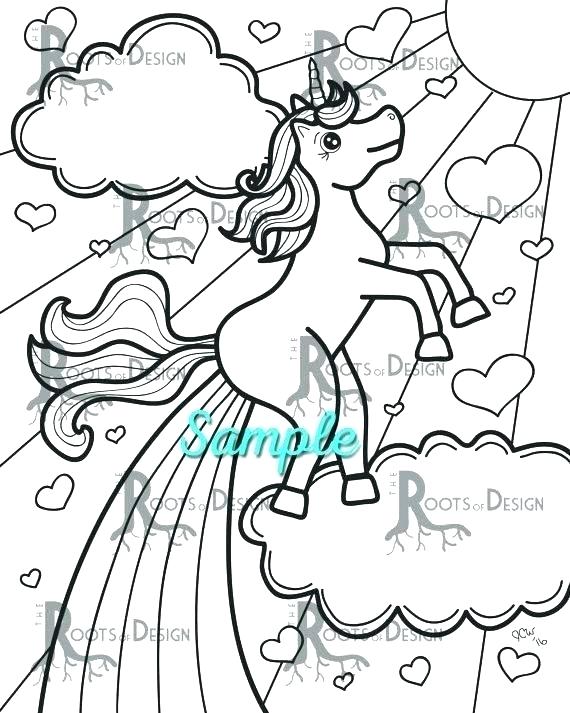 570x713 Printable Rainbow Coloring Page Unicorn Rainbow Coloring Pages
