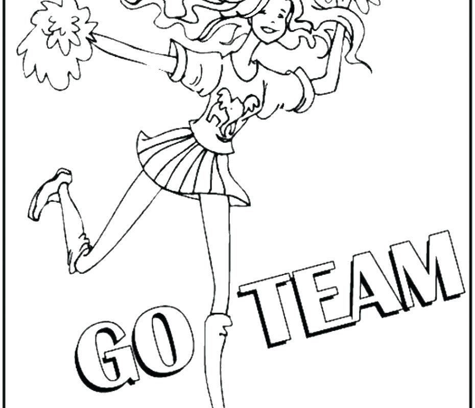 930x800 Cheerleader Coloring Pages To Print Free Printable Kids Page