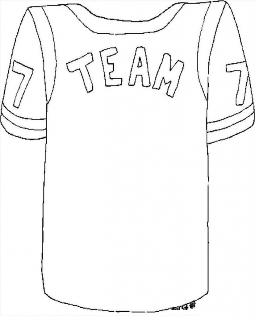 826x1024 Football Jersey Coloring Page