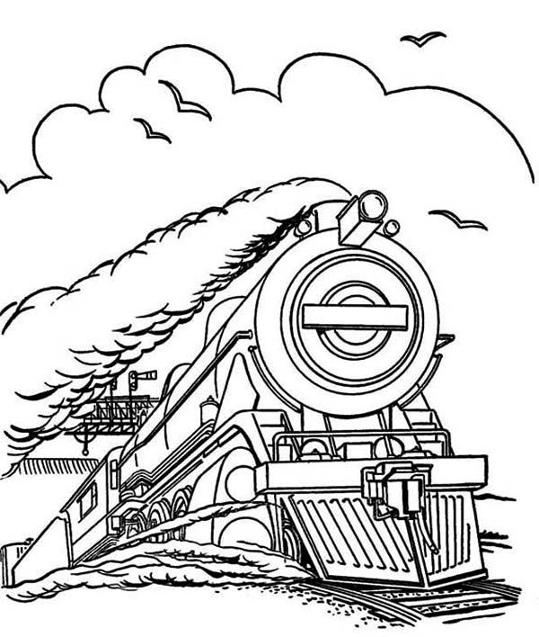 600x708 Steam Engine Coloring Pages, Drawing Den Train Colouring Pages