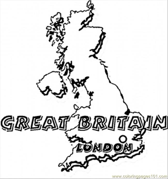 650x693 Map Of Great Britain Coloring Page