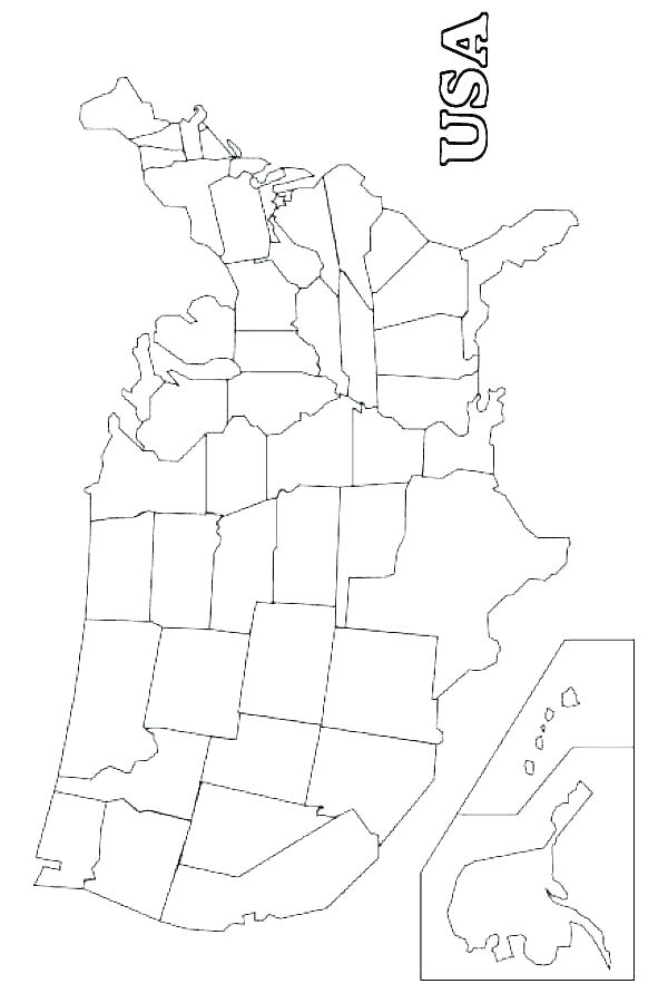 600x900 States Coloring Pages Us Map Coloring Page Coloring Page Of United