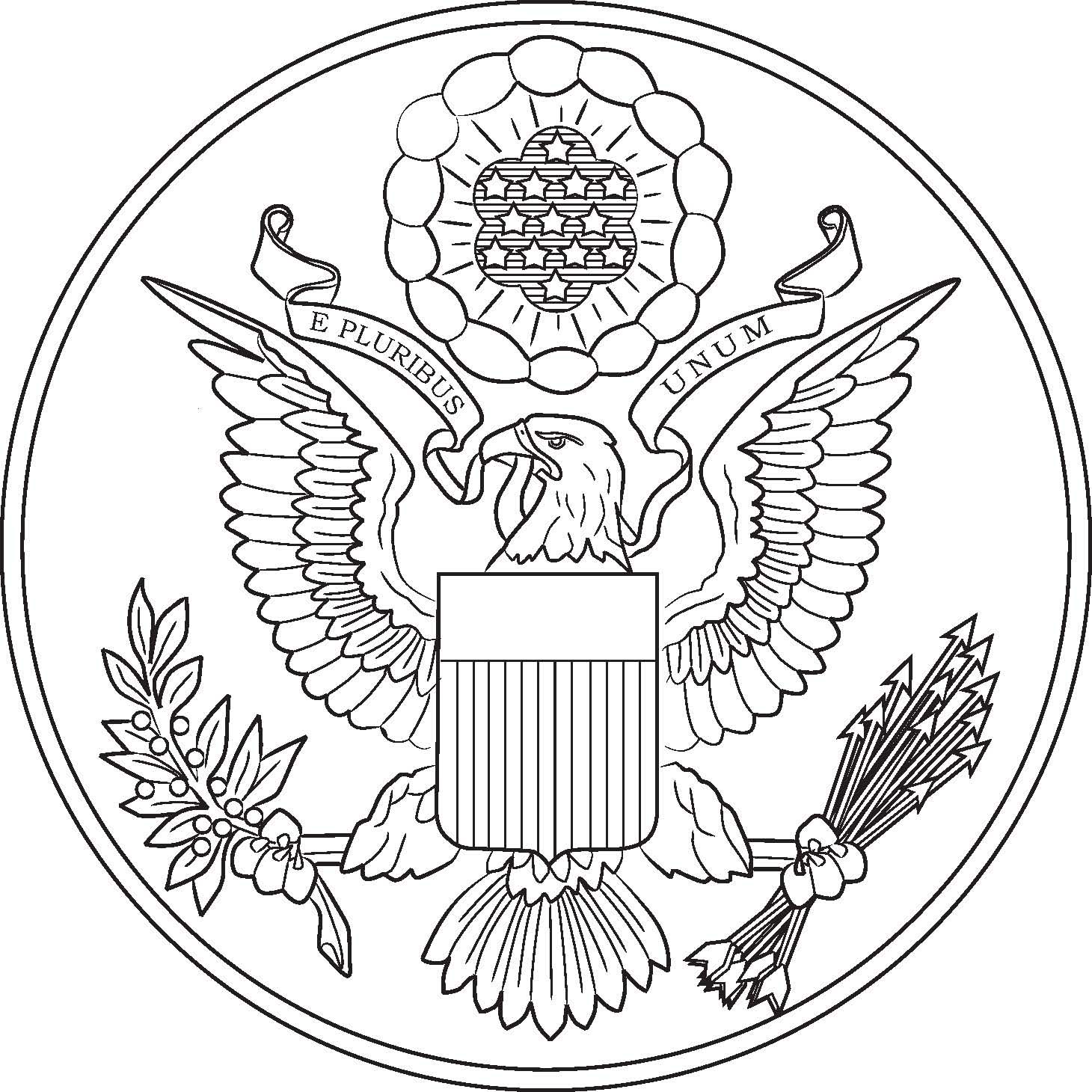 1460x1460 The Great Seal Of The United States Coloring Page