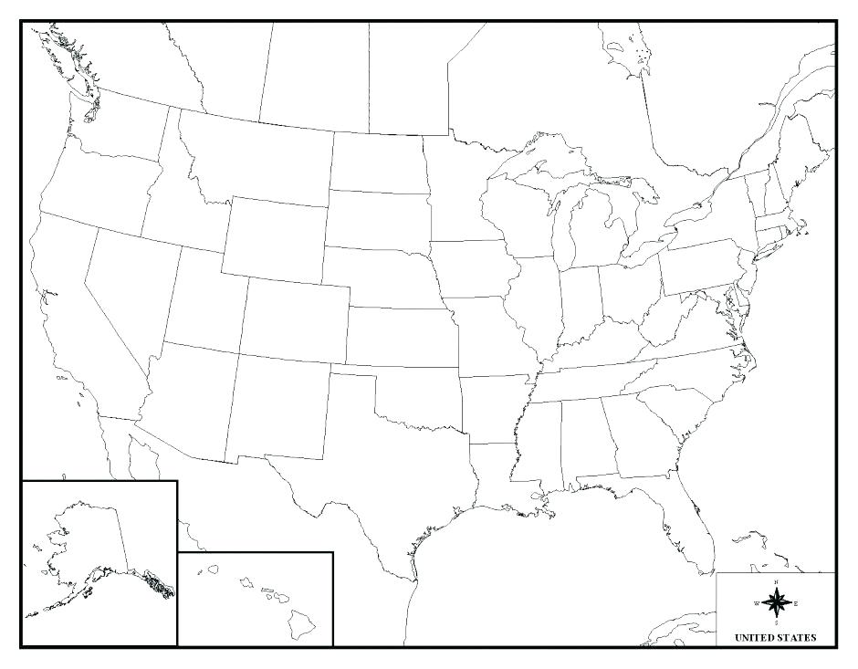 940x733 Usa Map Coloring Page Online Printable Coloring Blank Us Map