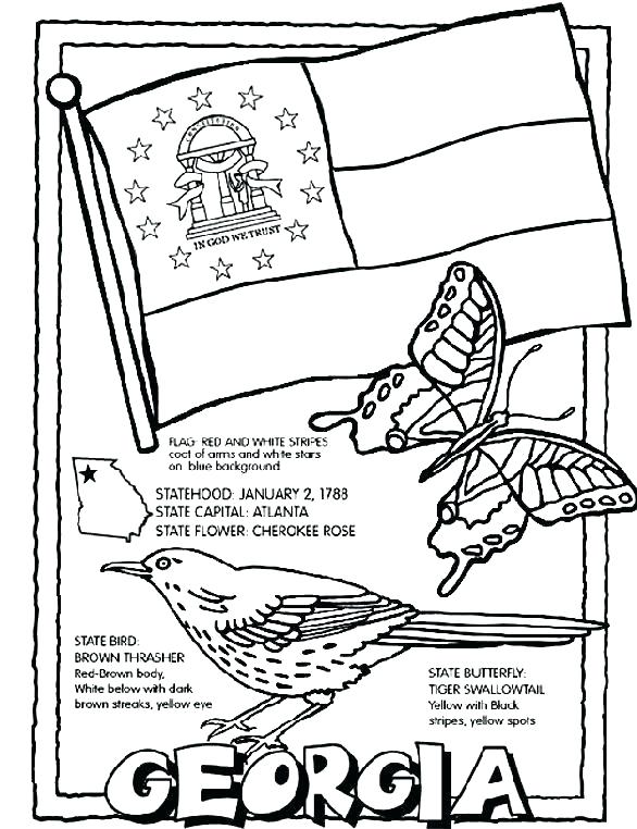 586x762 Coloring Page Of United States Pages On State Flag State Coloring