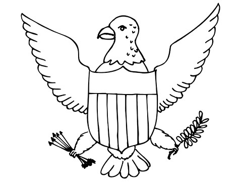 480x360 Free American Flag Coloring Pages