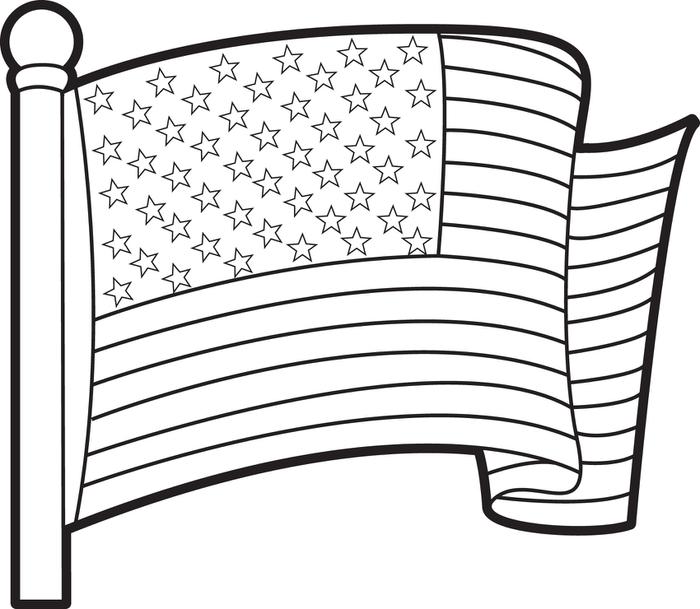700x609 Usa Flag Coloring Pages