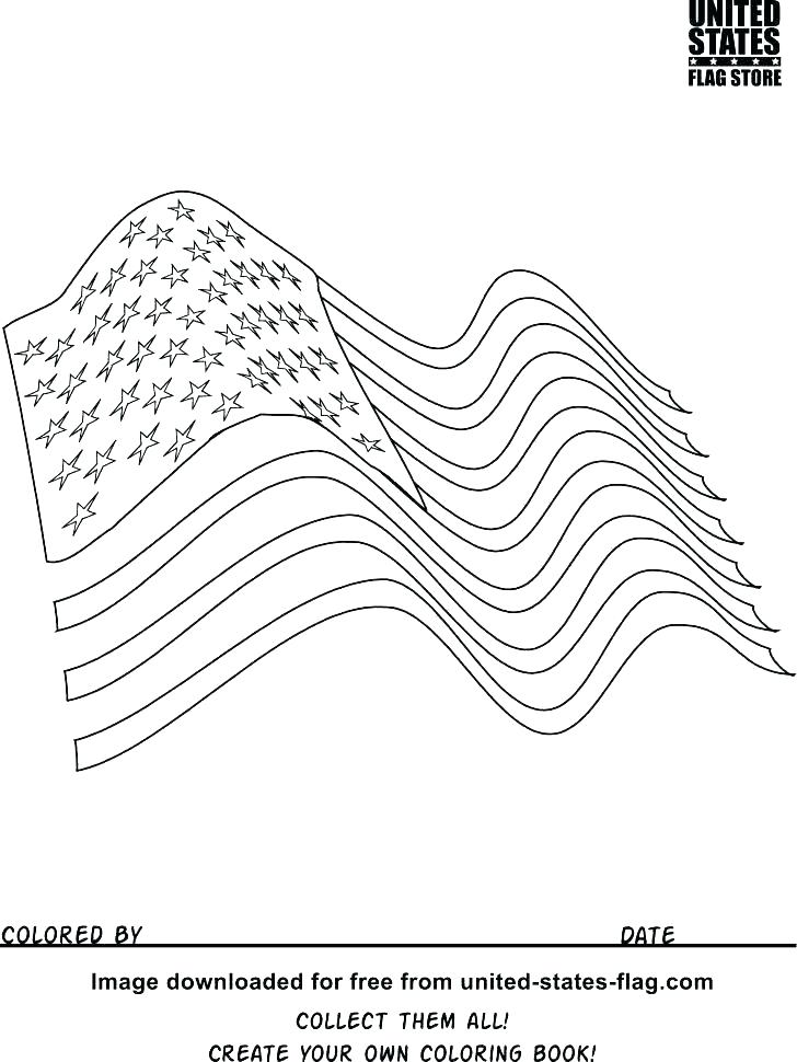728x970 Coloring Page Of American Flag United States Of Flag Coloring Page