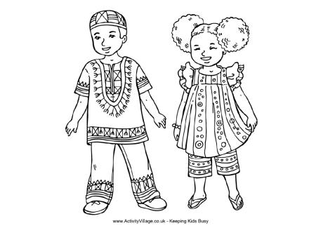 460x325 Kwanzaa Colouring Pages