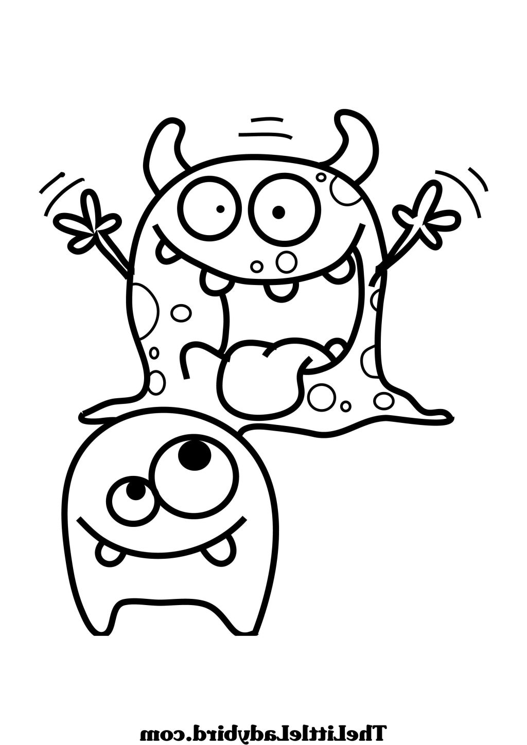 1024x1448 Printable Monster Coloring Pages F Monsters Little Cartoons