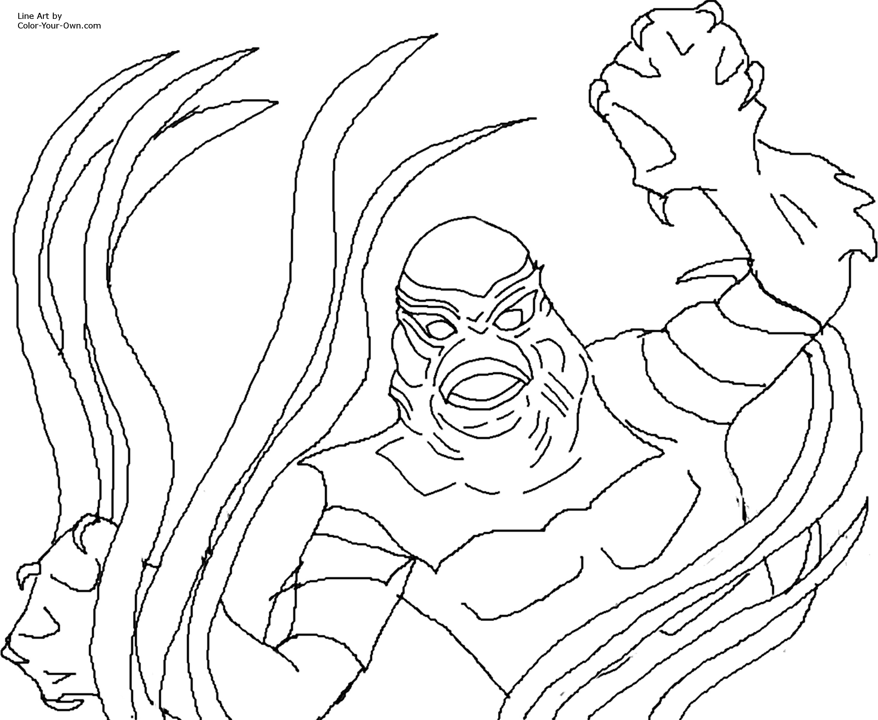 2925x2400 Creature From The Black Lagoon Coloring Pages