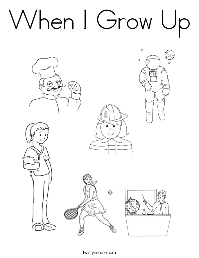 685x886 When I Grow Up Coloring Page