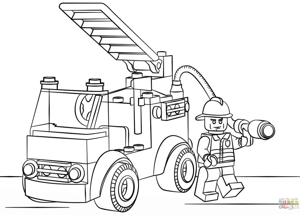 1152x824 Coloring Page Ups Truck New Fire Pages Activity