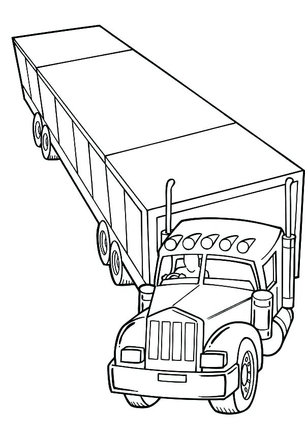600x859 Semi Truck Coloring Pages Free Coloring Pages Trucks Semi Truck