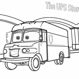 268x268 Ups Truck Coloring Page Archives