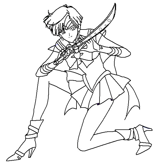 545x578 Sailor Uranus Coloring Page