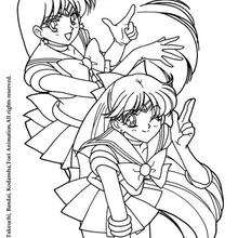 220x220 Sailor Neptune And Sailor Uranus Coloring Pages