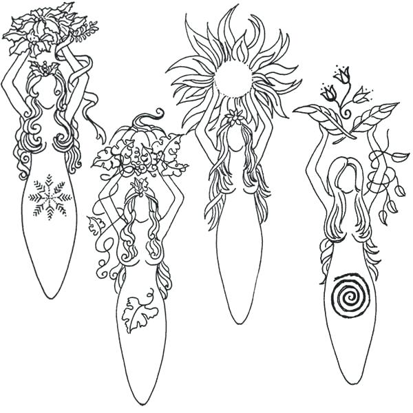 600x600 Urban Theads Coloring Pages Goddess Coloring Page Seasonal