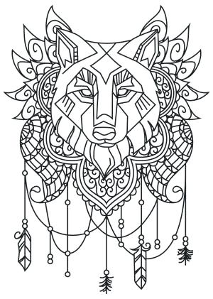 300x421 Urban Theads Coloring Pages Wolf Urban Threads Unique And Awesome