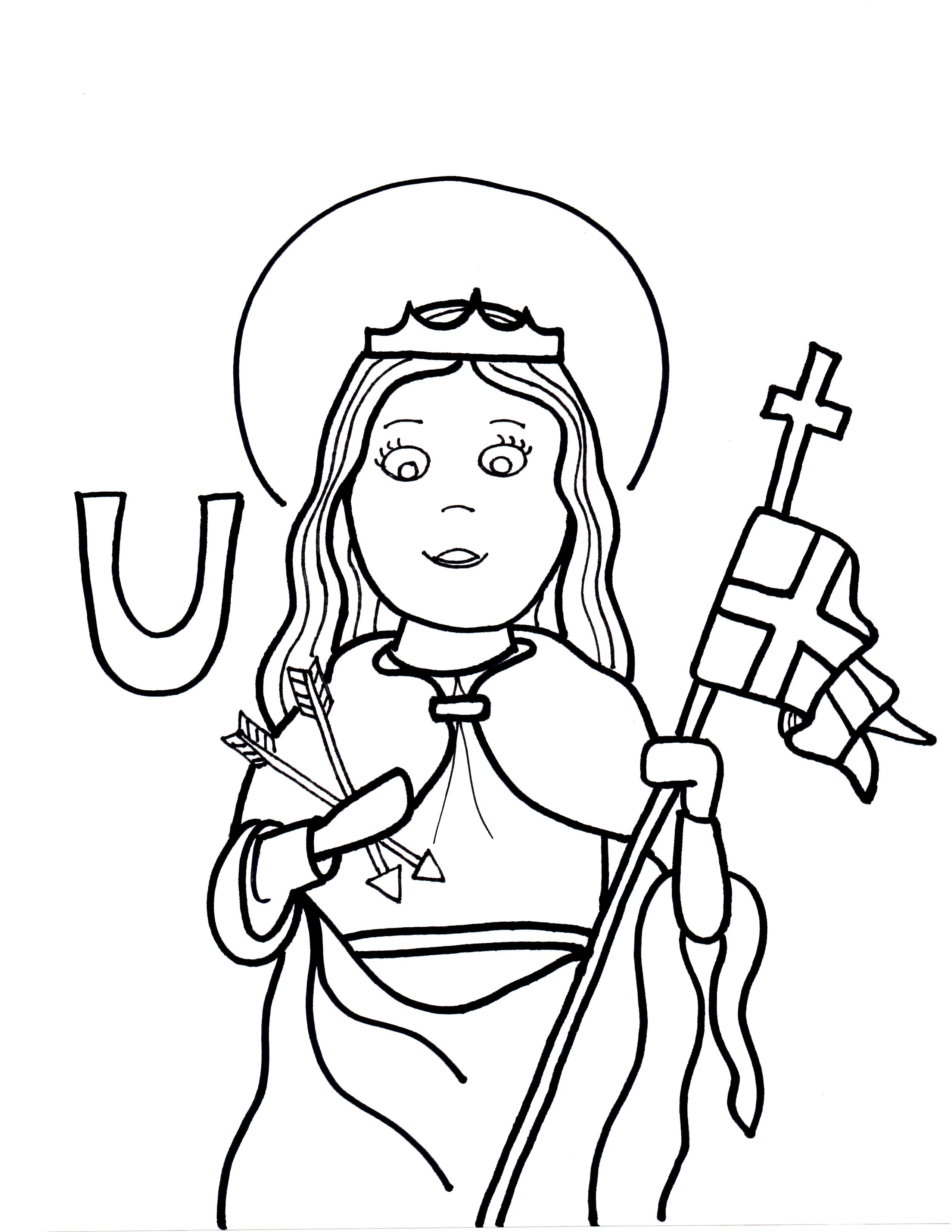 2550x3300 U Is For St Ursula Saints To Color