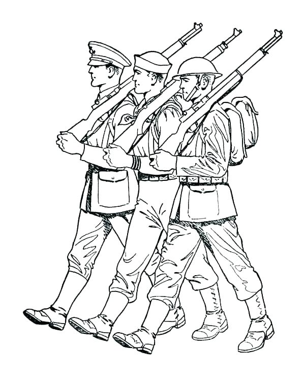 600x734 Military Coloring Page Best Archives Army Coloring Pages