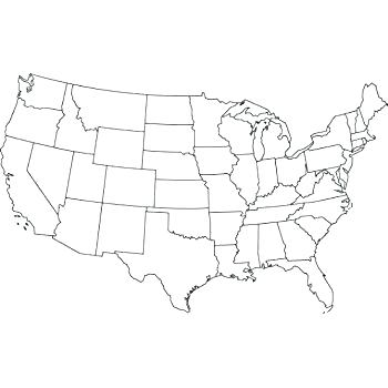 350x350 Coloring Map Of Usa Map Of Coloring Page United States Of Map