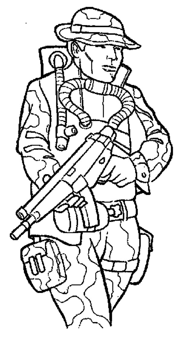 600x1118 Free Army Coloring Pages Soldier Truck Intended For Plan