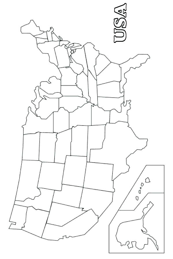 600x900 Us Map Patriotic Activity Coloring Pages To Help Kids Us Map