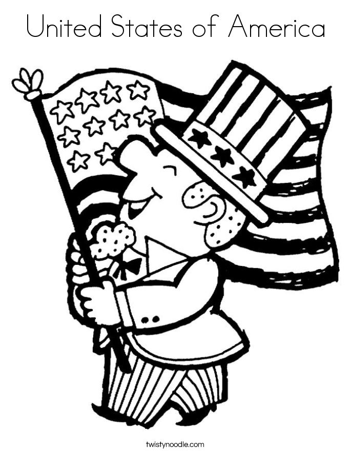 685x886 United States Of America Coloring Page