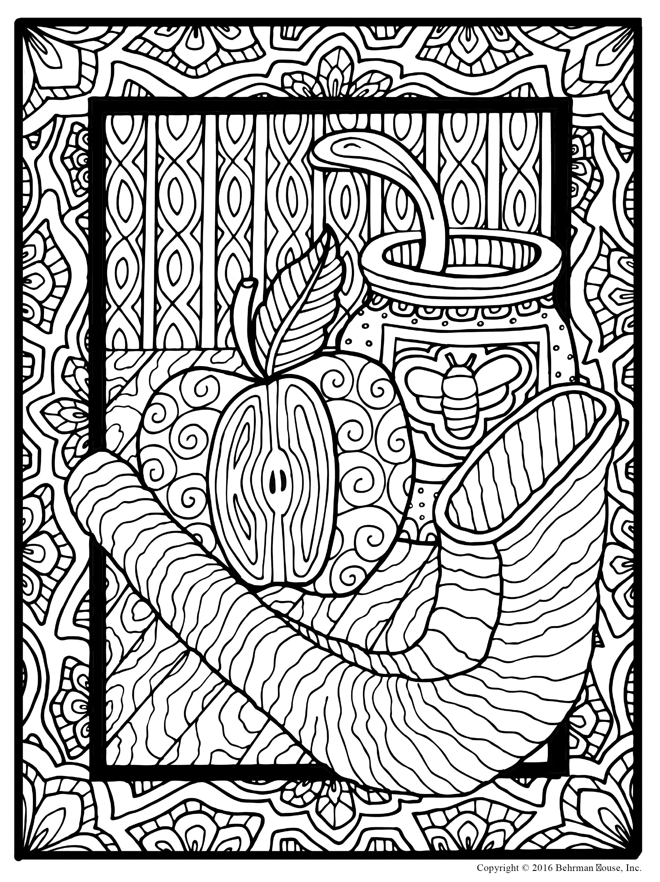 2206x2948 From Shalom Coloring A Jewish Coloring Book For Grown Ups
