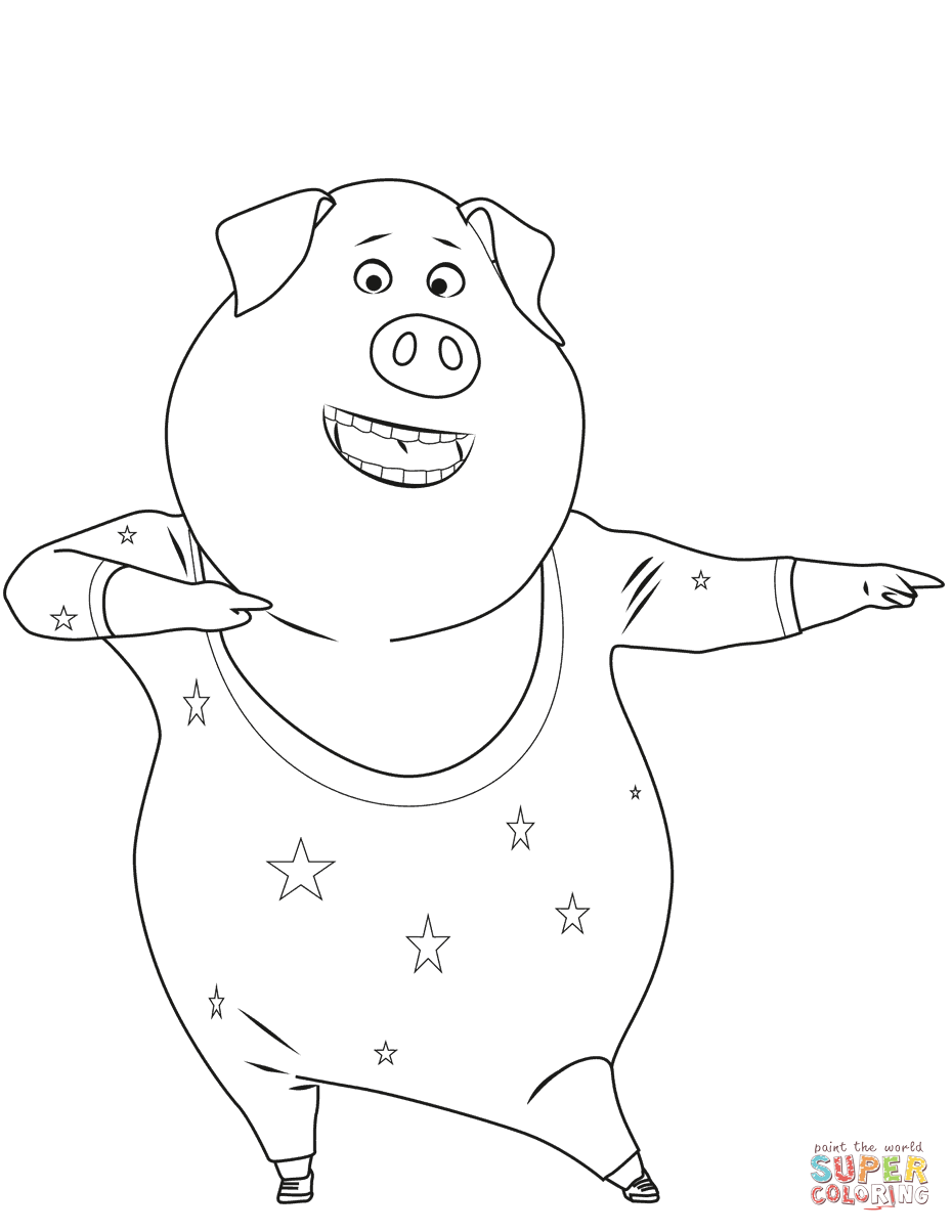 930x1204 Dance Coloring Pages Gunter Pig Is Dancing Coloring Page Free