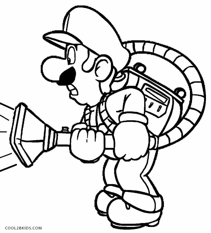 800x884 Paper Luigi Coloring Pages