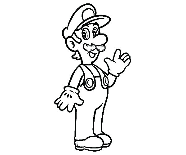 600x500 Luigi Fighting Monster With Vacuum Cleaner Coloring Pages Tohken