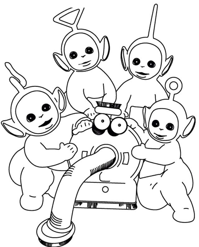 639x792 Teletubbies Care Vacuum Cleaner Coloring Page Printables