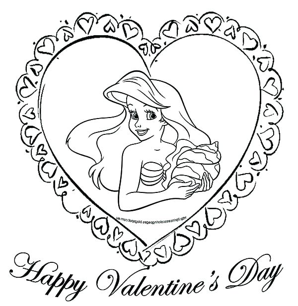 600x617 Princess Valentine Coloring Pages Disney Valentines Day Coloring
