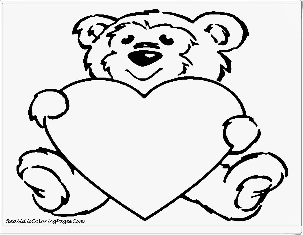 1047x812 Cute Bear Valentine Animals Coloring Pages Valentines Coloring