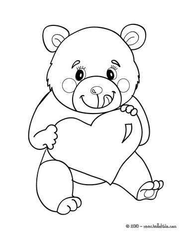 364x470 Love Bear Coloring Pages
