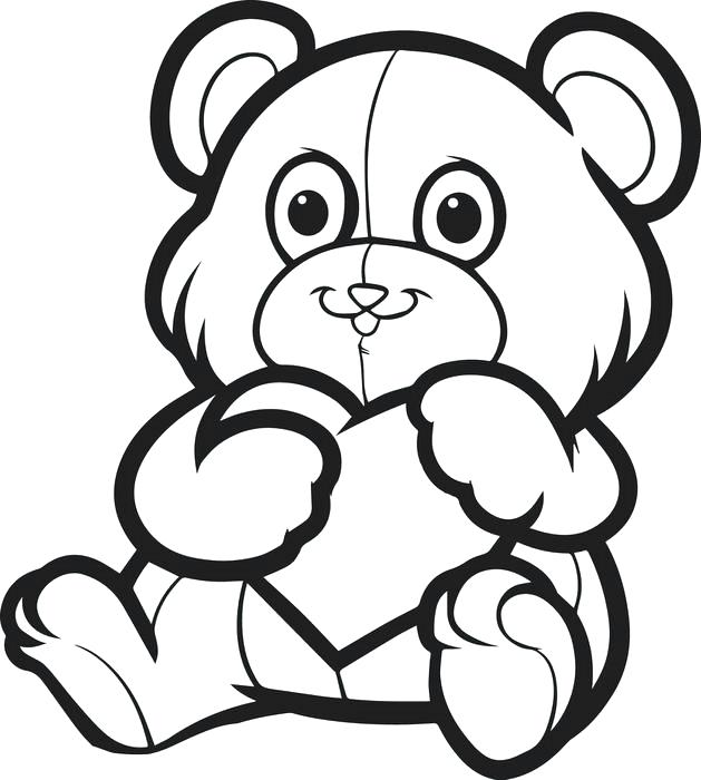 629x700 Coloring Pages Bear This Coloring Page For Kids Features A Cute