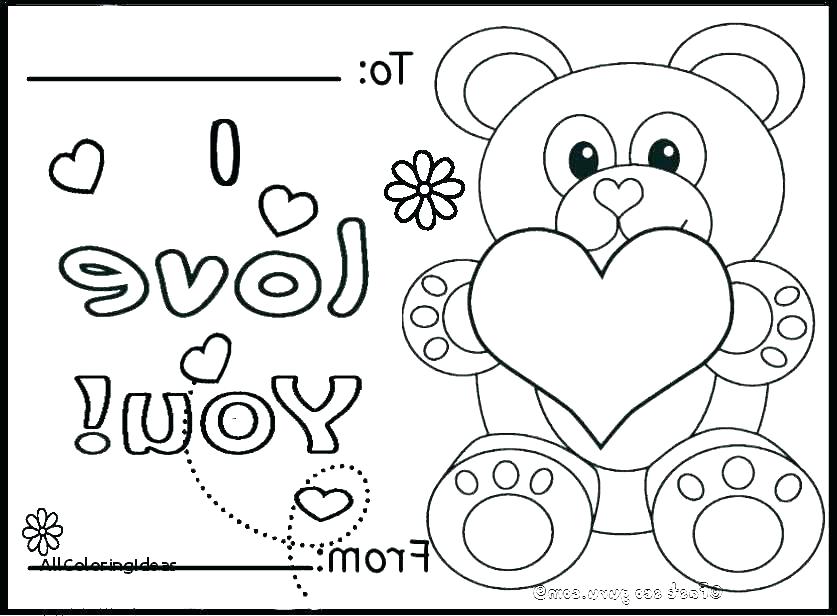 837x616 Printable Coloring Pages For Valentines Day Valentines Printable