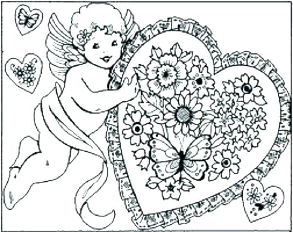 600x476 Valentine Card Coloring Pages