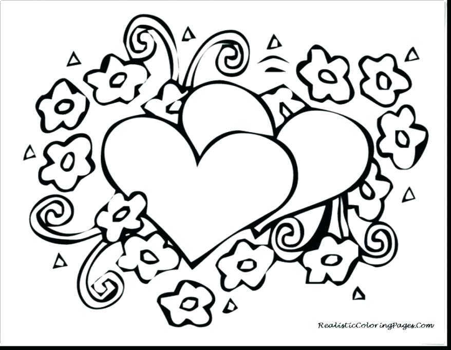 878x681 Valentine Coloring Cards Printable Valentines Coloring Pages
